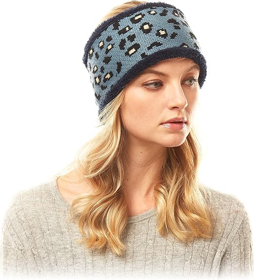 devil Wide Headbands for Women, Boho Bandeau Head Bands, Workout Head Wraps, Stretch No Slip Hair Wraps (Blue)-picture-18