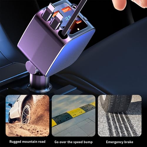 Cargador de coche USB que elimina el desorden de cables en ruta 3