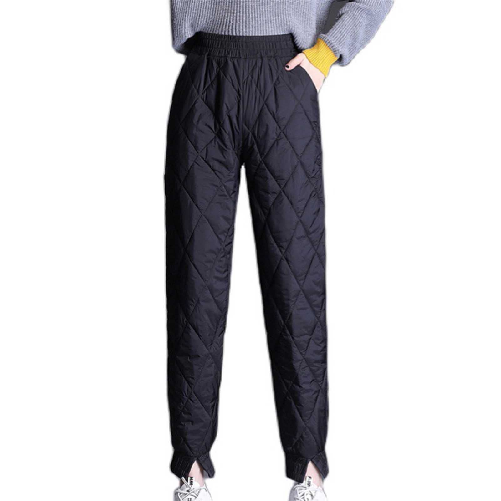 Windproof Quilted Down Cotton Pants 