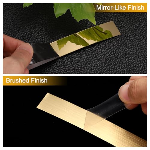 Borde de espejo autoadhesivo de acero inoxidable para decorar paredes de salones y dormitorios 4