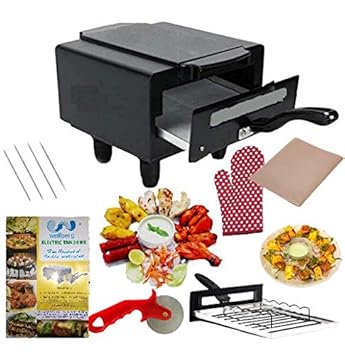 Wellberg Iron Electric Tandoor with Auxiliary Equipment (Black, 14-inch)