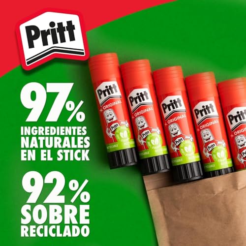 Miniatura 2 de Pritt Stick Barra Adhesiva 43 G Pack De 5 , Pegamento Infantil Seguro Para Niños Para Manualidades, Cola Universal De Adhesión Fuerte Para Estuche Escolar Y Oficina