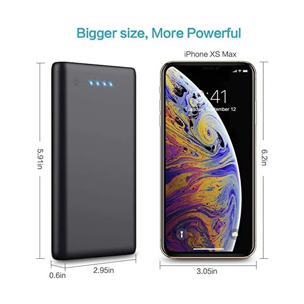 Magnetic Portable Charger Power Bank 10800mAh,Slim Wireless Portable Charger with LCD Display,PD Fast Charging USB-C Battery Pack Compatible with Magsafe, iPhone 15/15 Pro/15 Pro Max/14/13- Dark Blue