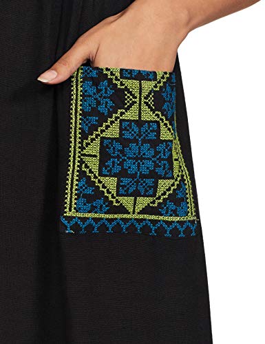 Image of Haute Curry by Shoppers Stop Womens Mandarin Collar Embroidered Kurta