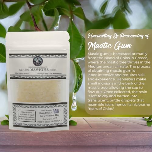 Organic Mastiha Chios 20G – 100% Natural Greek Mastic Gum, Gluten-Free & Sugar-Free Vegan Resin from Greek Farmers, Authentic Mastiha Tears for Daily Use - image 8