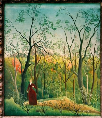Póster clásico de Henri Rousseau la passeggiata nella foresta, lámina decorativa de 60x90cm