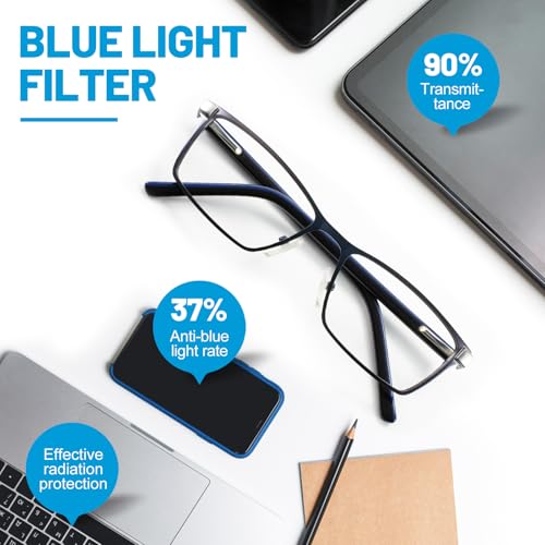 Image of OCCI CHIARI Blue Light Glasses for Men Women Non Prescription Glasses Metal Eyewear Full Rim Optical Frame