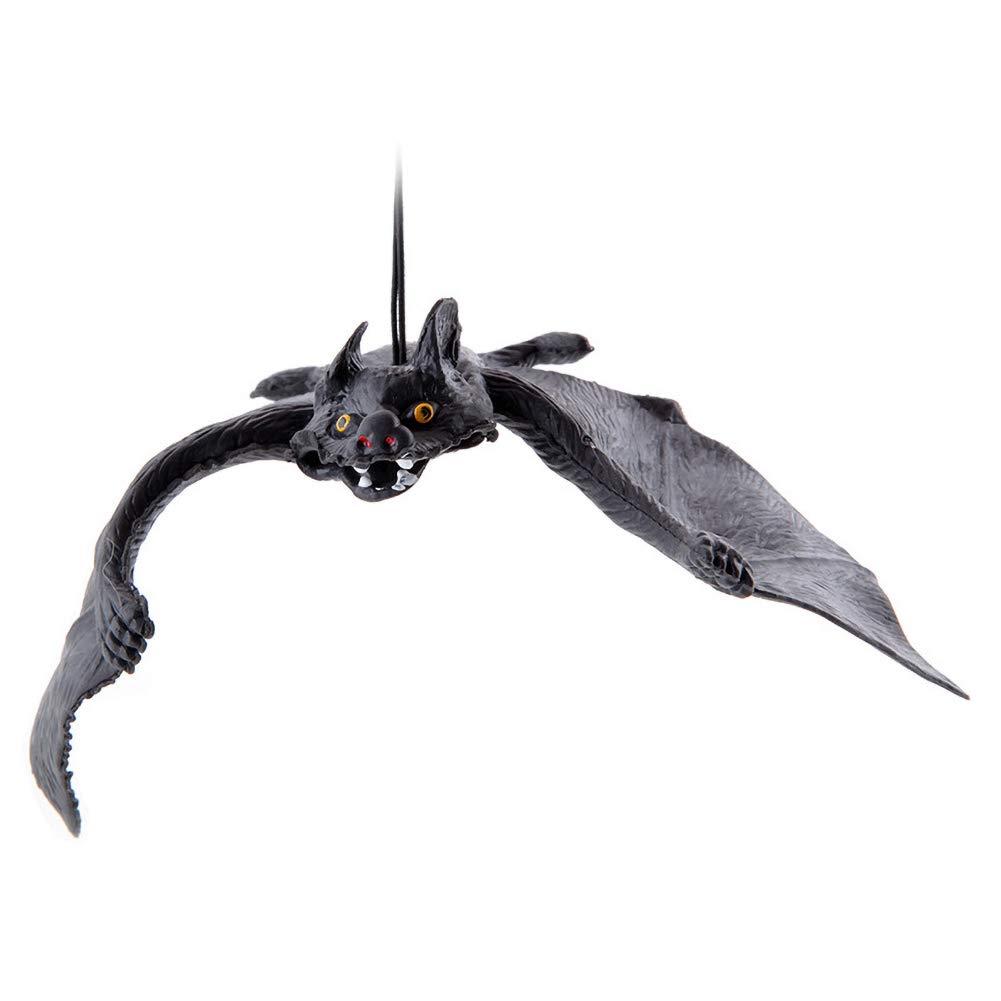 Wudaizhi Style 1 Rubber Bat Realistic Hanging Bats For Halloween Party Decorations Supplies Size S