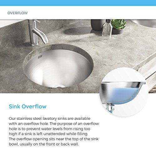 Mr Direct 1917-18 Stainless Steel 18-Gauge Topmount Or Undermount Bathroom Vanity Sink #TOP3