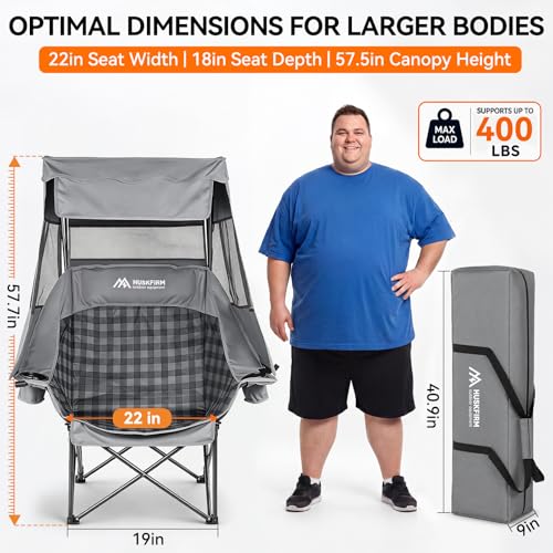 Silla de Camping Oversized Huskfirm con Sombrilla miniatura 2