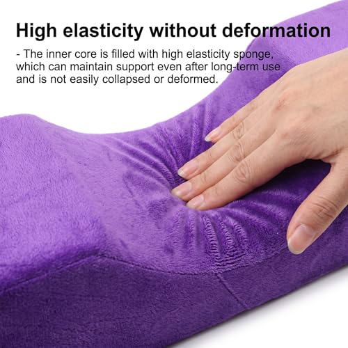 Oreiller pour extensions de cils avec soutien du cou ergonomique violet