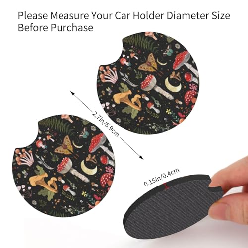 Portavasos de silicona para coche diseño goth 2.7 pulg 2 pcs miniatura 3