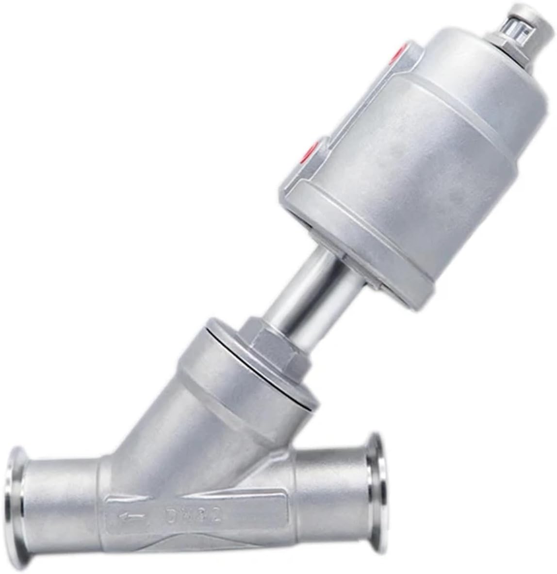DN32 304 Stainless Steel Pneumatic Quick-Install Angle seat Valve 16bar Angle seat Valve PTFE Seal(Single Acting)