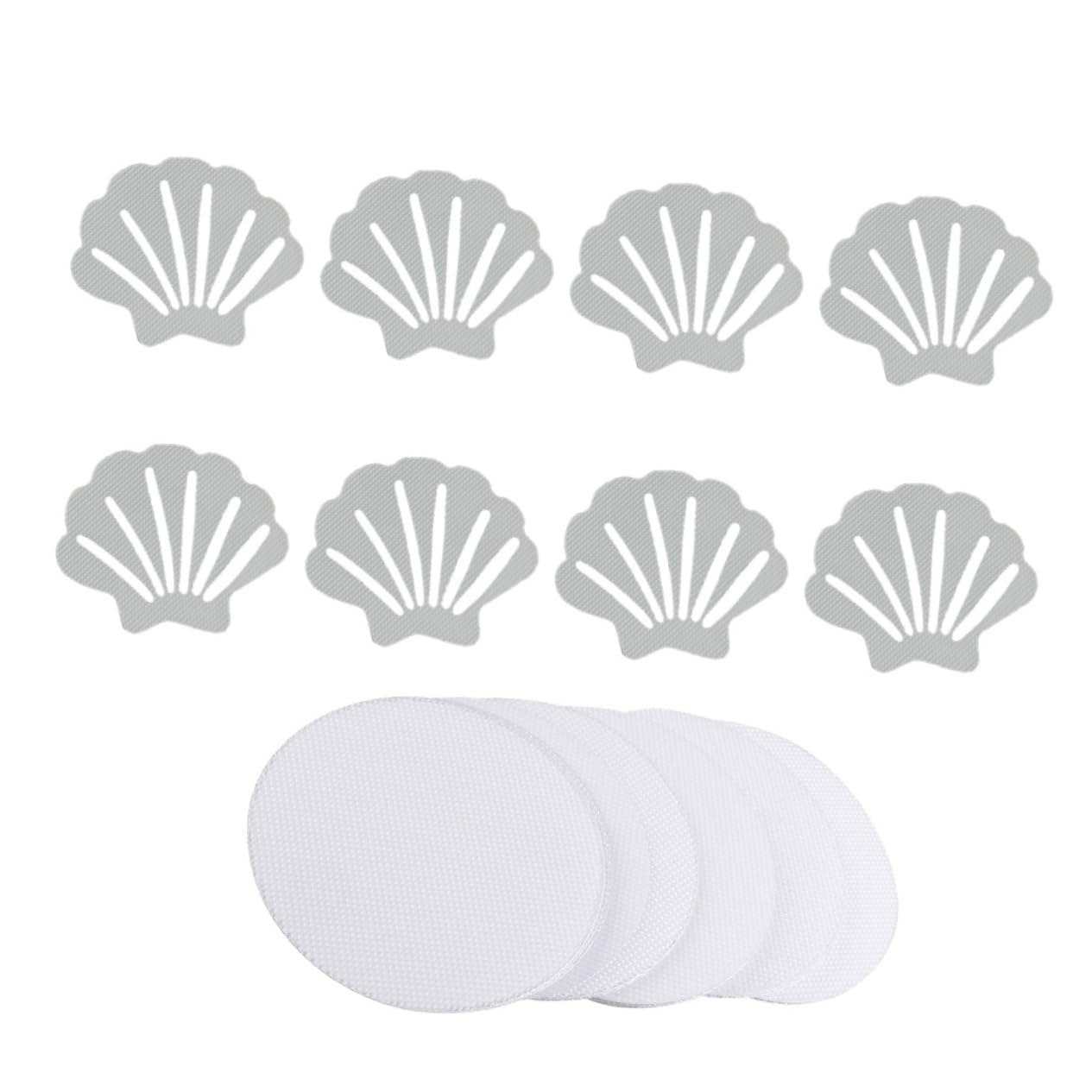 TOPBATHY 3 Series Pegatinas Antideslizantes para Forma De Concha Adhesivos De Seguridad para Bañera para Cocina Y Resbaladizos Instalación 22 Piezas X 3