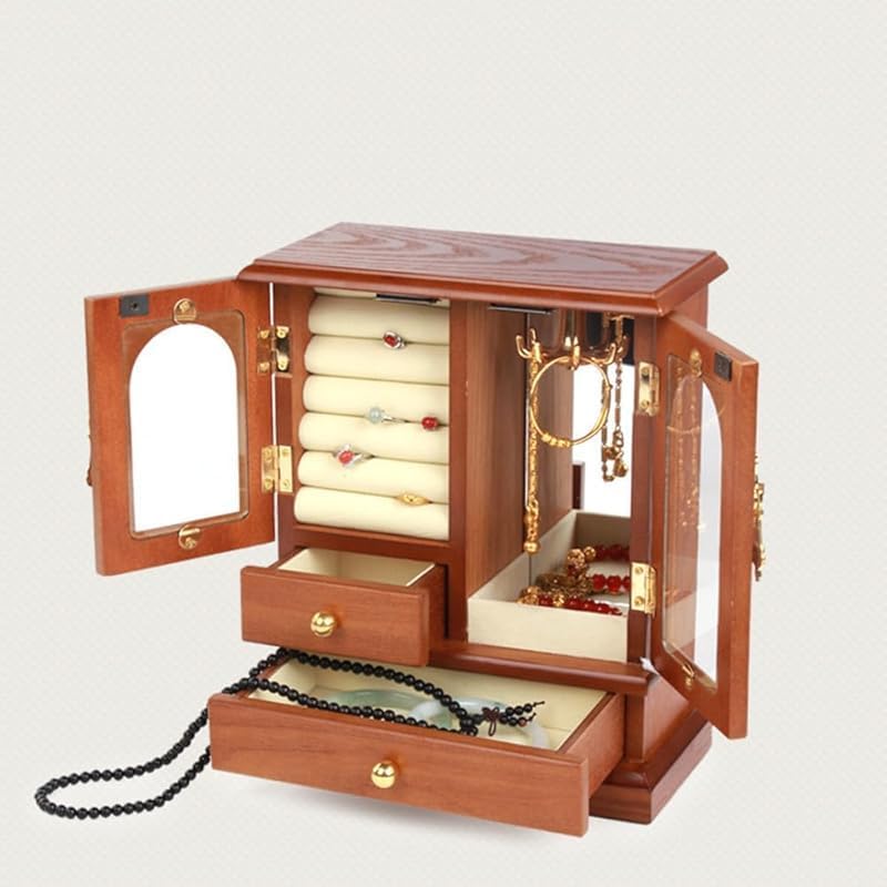 ジュエリーポーチ ジュエリーボックス 木製 ジュエリー収納 大容量 収納ボックス ネックレス 【Tasbih】 ブレスレット イヤリ
