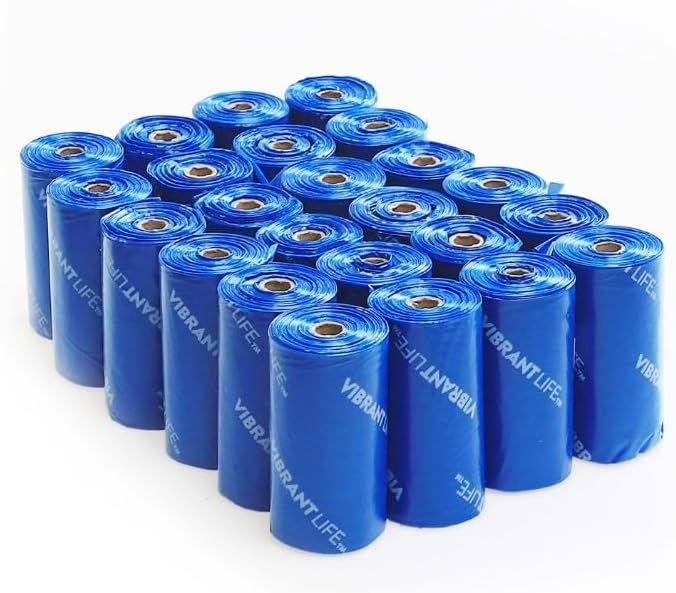Vibrant Life Dog Waste Bag Refills, Blue ~ (360 Count ~ 24 Rolls)