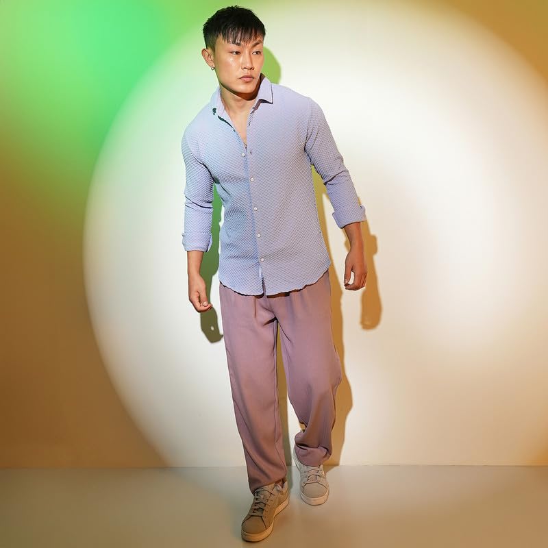 Image of CAHOOT Men's Solid Utility Shirt | Casual Wear | Spread Collar | Long Sleeve | Button Closure | Shirt Crafted with Comfort Fit for Everyday Wear