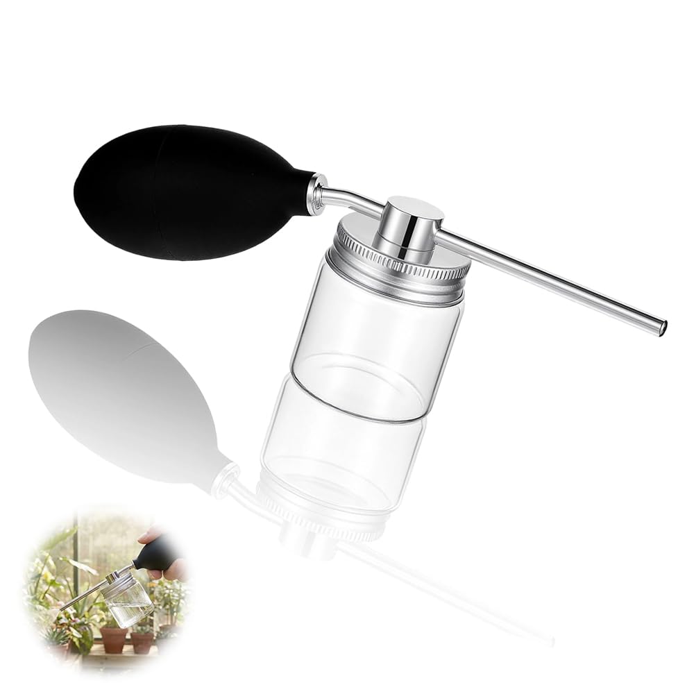 Diatomaceous Earth Duster Applicator, Metal Tube Powder Dispenser for Fine Powders, Hand Puffer Sprayer for Garden and Home Use, Refillable Dust Spreader for Precise Application
