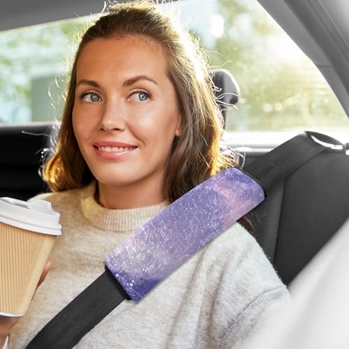 Image of Seat Belt Cover Pad 2 Pcs Soft Seat Strap Cover Cute Protector Support Head Neck Shoulder for Car Seats High Chair Backpack (6.5x6.5in)