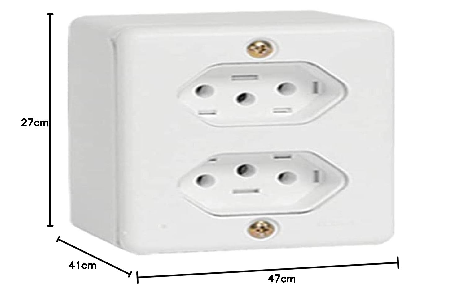Tomada Dupla 10A Soprepor Sistema X - Ilumi | Amazon.com.br