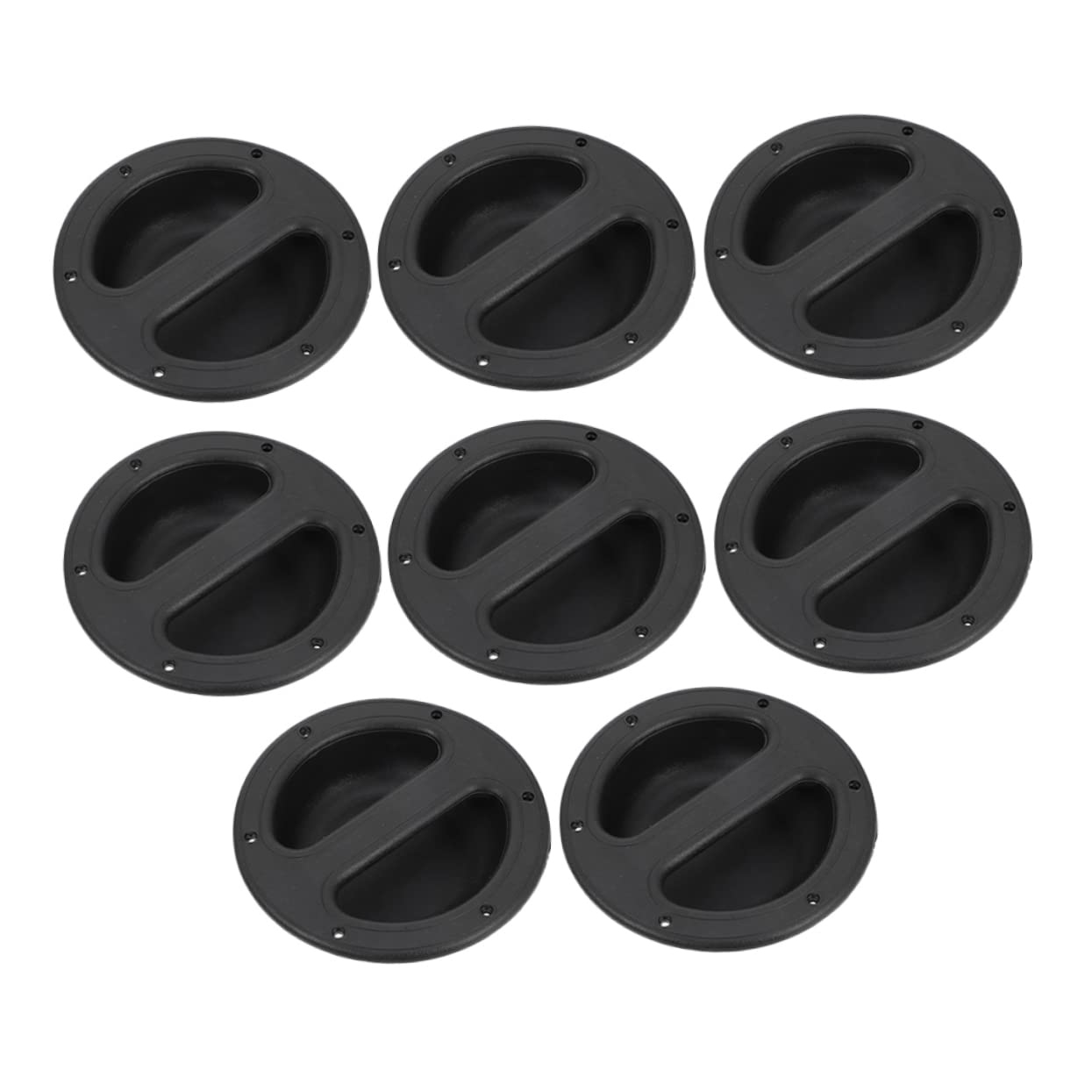 SHINEOFI Maniglia Dell'altoparlante Audio 8 Pezzi Abs Nera 146x38 Mm Rotonda Bordi Lisci per Rialzo Casse Acustiche e Accessori Casse Acustiche da Lavoro
