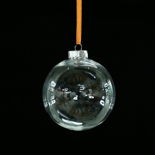 Vista 8 de Adorno de bola de Navidad transparente rellenable, adornos de bolas de Navidad para decoraciones de Navidad, adornos colgantes para árbol