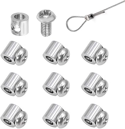 10Pcs Reusable Wire Rope Cable Clamps, Wire Rope Clips with Screw ...