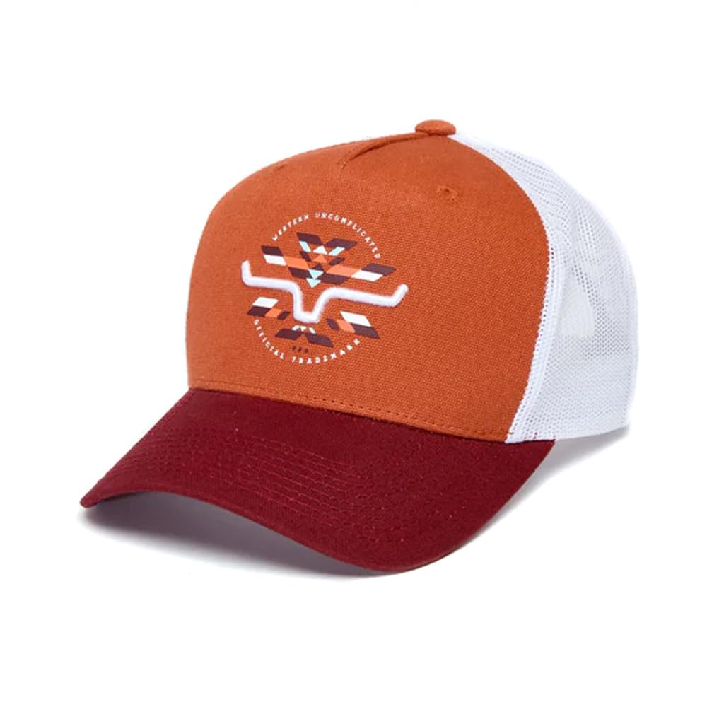 Kimes Ranch Brighton Mid Profile Curved Bill Hat with Multicolor Print and 3D Embroidery