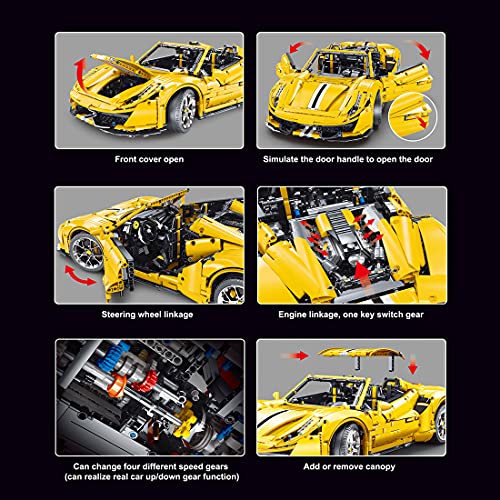 BANDRA Technik Auto kompatibel mit Lego 3608 Stück 1/8 Super Rennauto Sportwagen Baustein Modell Spielzeug – Bild 6