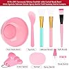 anezus 11 Pcs DIY Facial mask Mixing Tool Kit with Bowl Stick Spatula Silicone Brush Spray Bottle Puff Soaking Bottle Gauges (Pink)