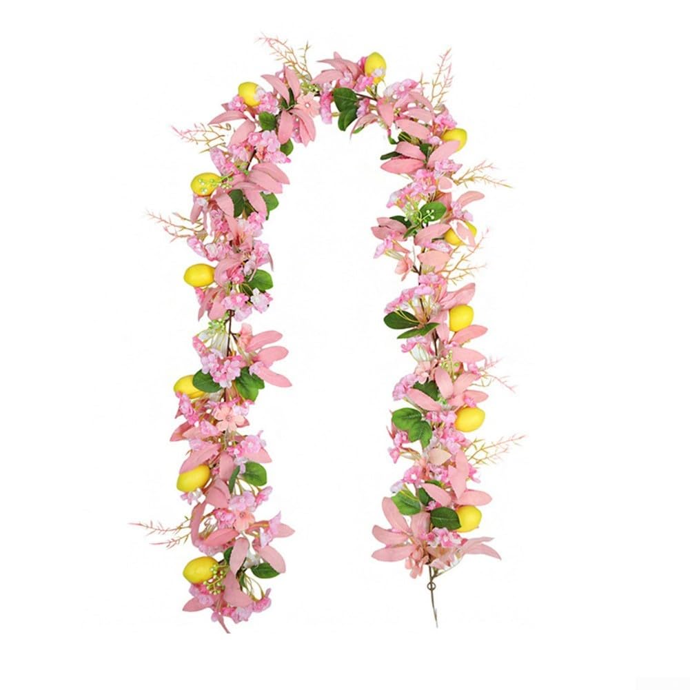 Fleur de citron de mariage en rotin émulé de 180 cm comme ornement mural de maison