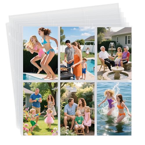 4x6 Photo Album Refill Pages for 3 Ring Binder 20 Pack Vertical Clear Plastic Photo Sleeves Holds 240 Photos Acid-Free Page Protectors Large Capacity Family Wedding Anniversary Baby Picture Albums