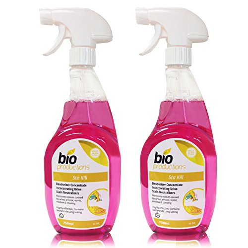 Twin Pack Sta-Kill Deodoriser Concentrate For The Removal Of Odours Such As Vomit, Urine And Pets - 750ml