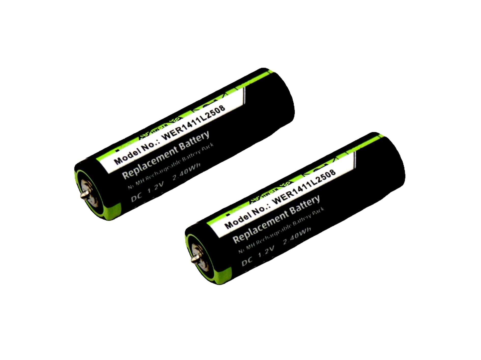 ChoyoqeR 2pcs HFR-AA1100, HR 15/50, WER121L2504 Replacement Battery for ER121, ER1610, ES-LC60, WER1411L2508, WER2302L2507, WER2302L2508, WER2302L2509 Ni-MH 2000mAh/1.2V