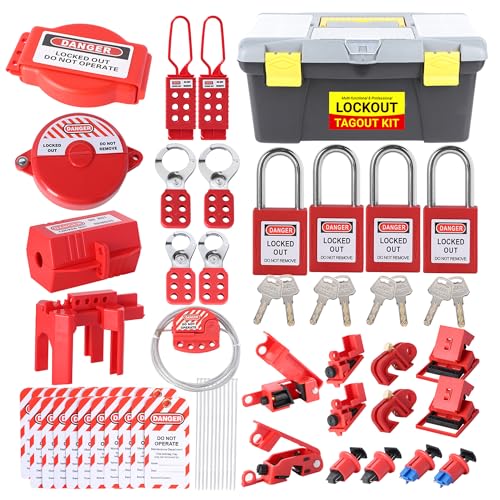 6 Hole Safety Lockout Hasp With Padlocks And Tags 6-Hole With Steel ...