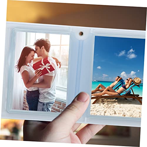 HOMSFOU 2 Peças Álbum De Fotos Cartões De Fotos Porta-Álbum Pequenos Cartões De Fotos Álbum Mini Álb