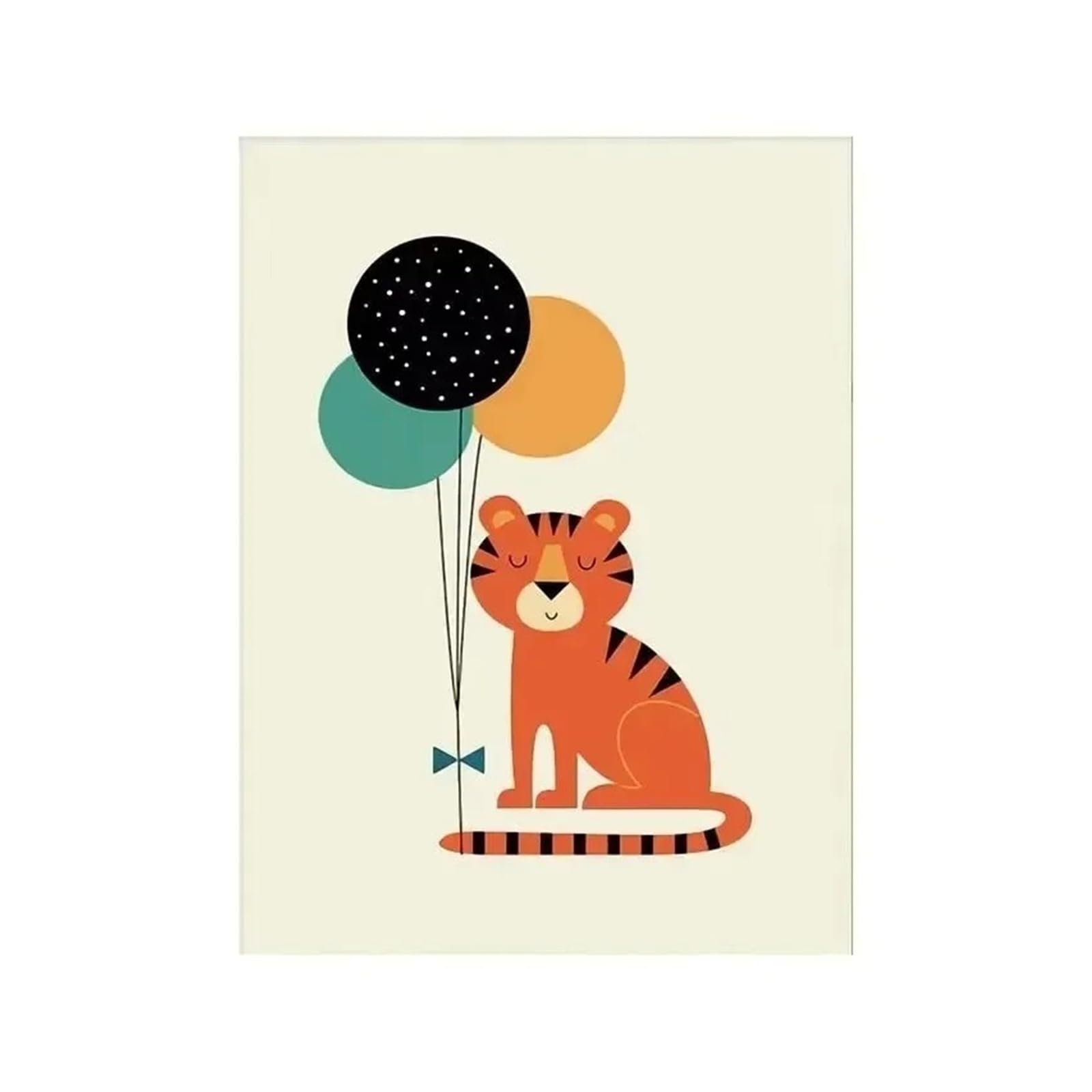 Affiche esthétique en impression sur toile d'animaux de dessin animé 40x60cm
