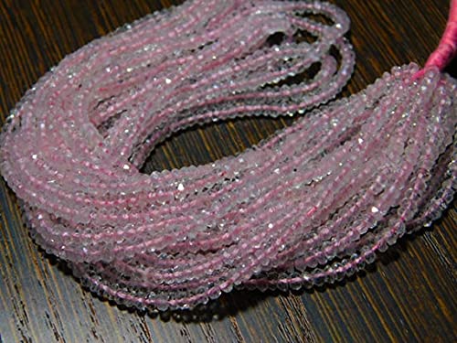 Morganite micro cut 3mm pierre naturelle pour collier de mariage