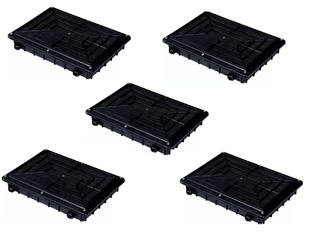 Hanutech Fiber Optic Joint Box 2 Hole (Pack of 5 Pice) Tiffin Type JC Box Termination Enclosure Box OFC Splicing Tray