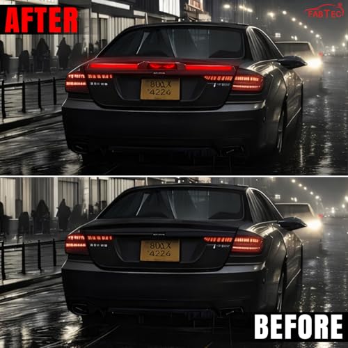 Image of FABTEC LED Car Spoiler Brake Light Strip | Devil Eye Rear Wing Third Brake Light with Turn Signal, Running Light & Brake Function | Universal Sedan Car Accessories Rear High Mount Stop Lamp