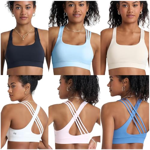 Image of POPSUGAR Sports Bras for Women - Y Back, High Neck, Strappy & Long Line Padded Racerback Bra Workout Yoga Top Racer Back Bra