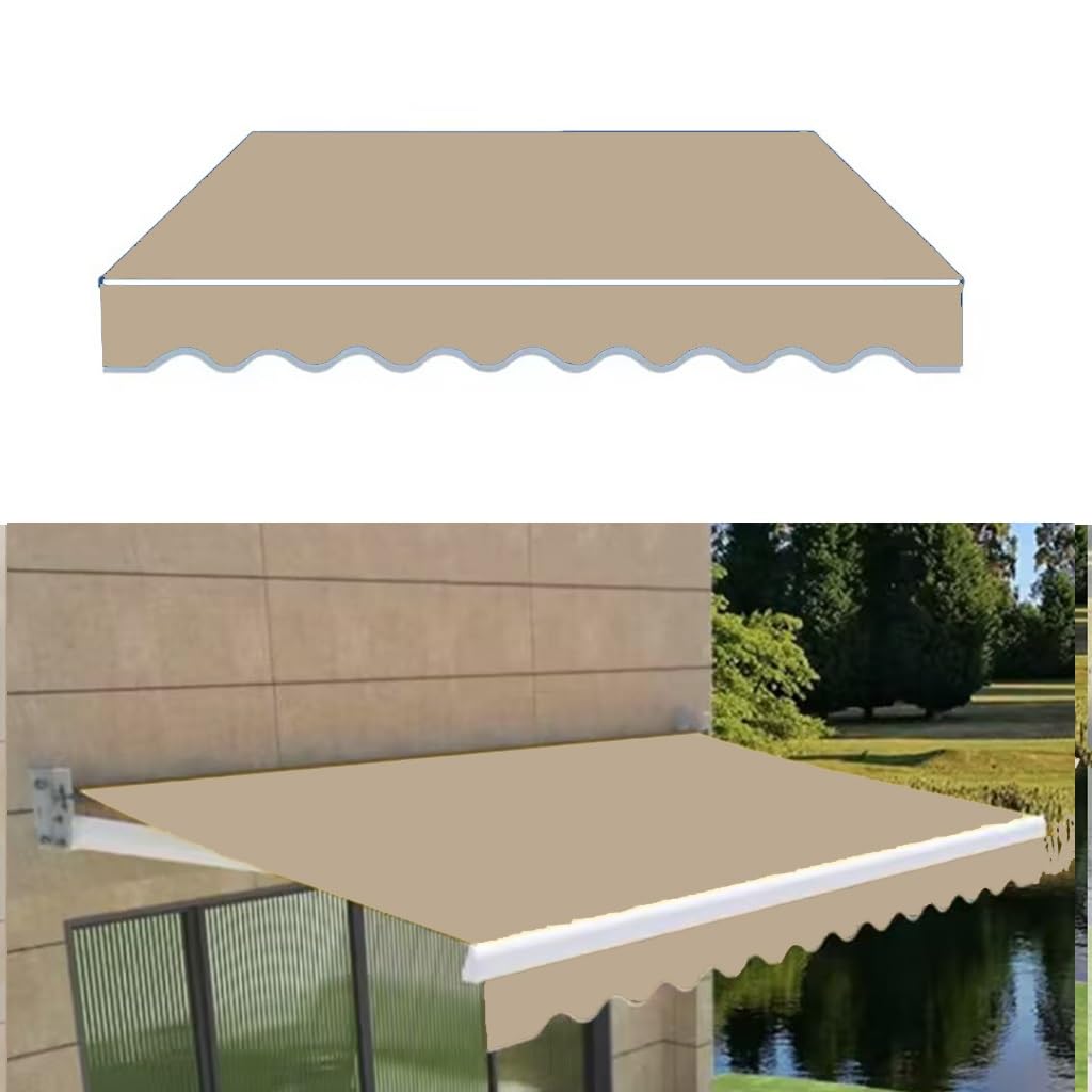 Toile pour auvent de terrasse rétractable 5x2.5m remplacez votre bâche usée