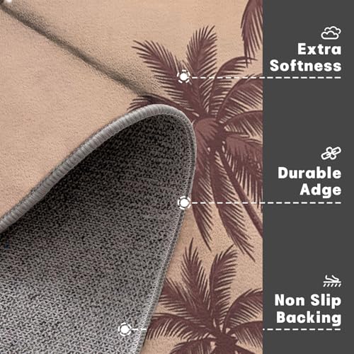 Paillasson interieur entree lavable et extra fin motif corail - 6