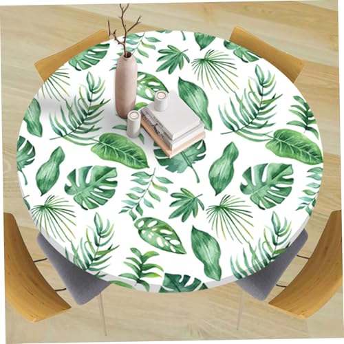 Nappe ronde de 55 pouces imperméable avec élastique ajustée verte