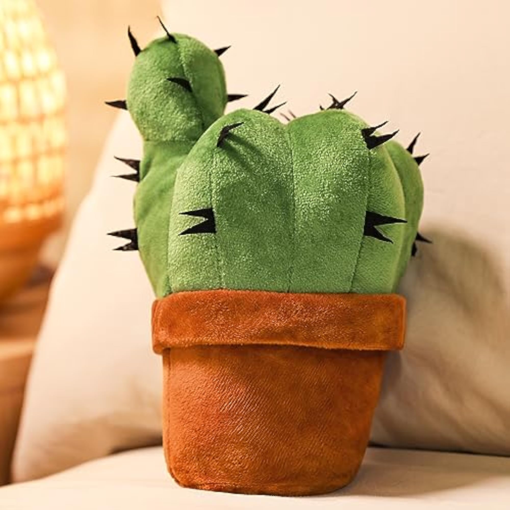 3D Cactus Plush Throw Pillow, Plant Cushion