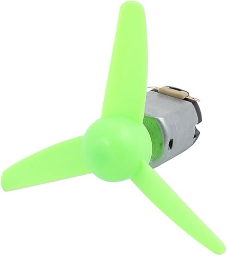 IIVVERR DC 3V 6500RPM Motor de par grande 3 paletas de 3.150in de diámetro verde para modelo RC (DC 3V 6500RPM Motor de par grande 3 paletas 3.150in