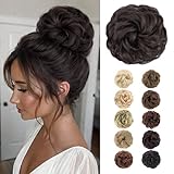 MORICA Messy Hair Bun Hair Scrunchies Extension Curly Wavy Messy Bun Hair Synthetic Chignon Hairpieces for Women(4#)