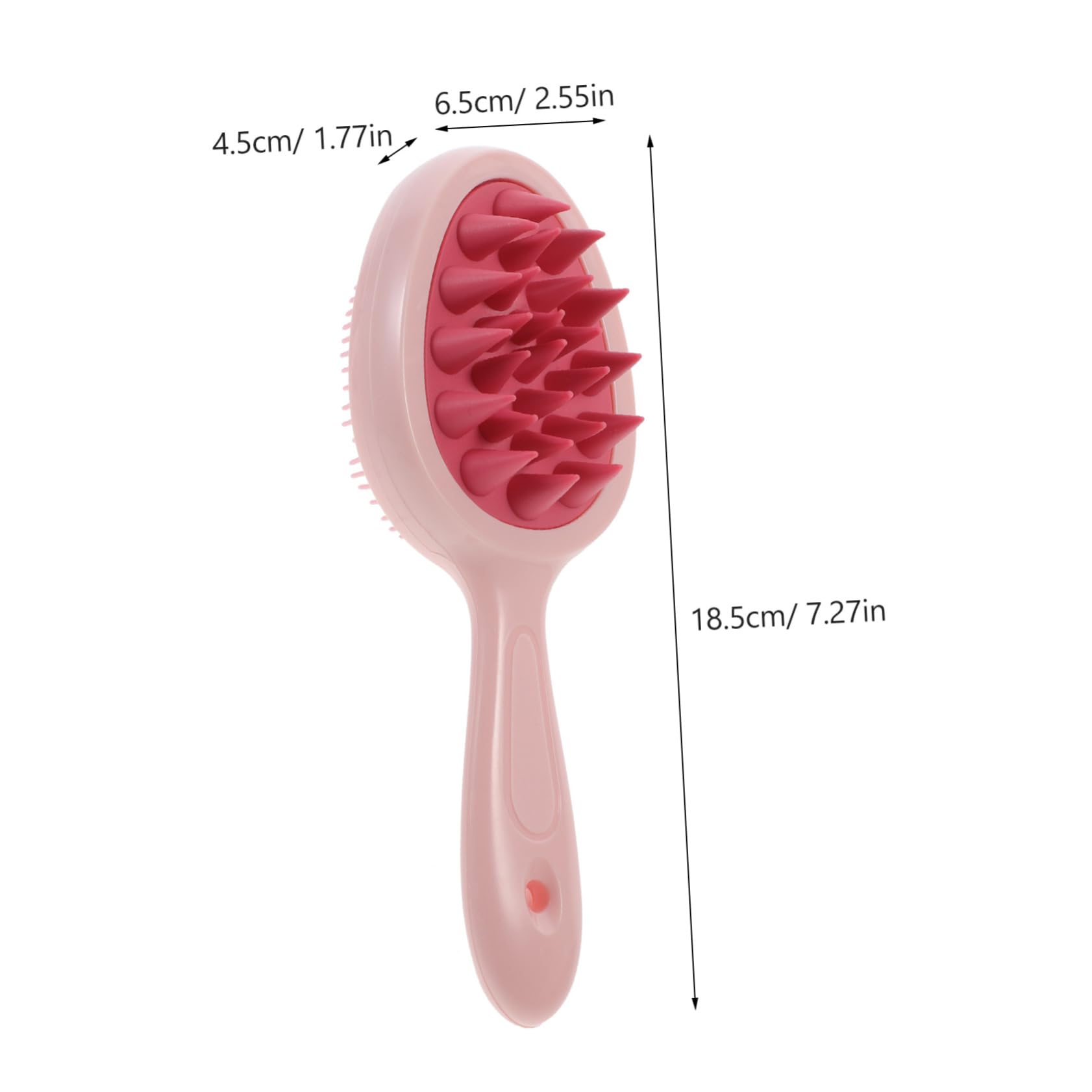 Healeved 5piezas Cepillo Masajeador De Cabelludo Cepillo De Ducha Para Masaje y Limpieza Diseño Ergonómico Para Aliviar Picazón y Controlar Color Rosa