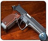 Yanteng Alfombrilla de rótulo de Juego de Costura de precisión, Pistola en el Suelo Patrón Rectángulo Personalizado Alfombrilla de ratón Antideslizante Alfombrilla de ratón para Juegos