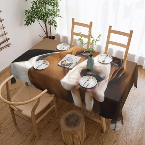 Nappe rectangulaire rustique Basset 137x183 cm lavable et imperméable - 2